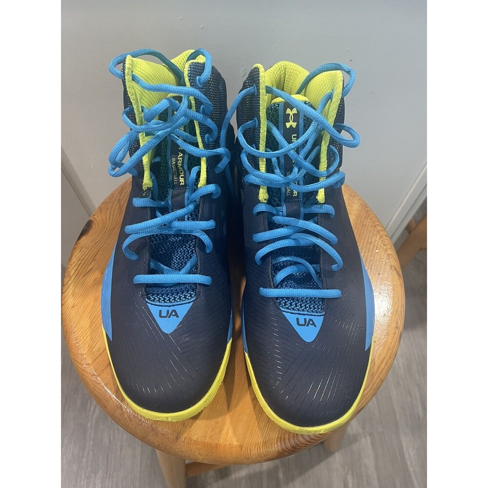 Under Armour Mens Rocket 1264224-410 Blue Basketball Shoes Sneakers Size 11